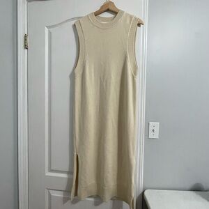 H&M Knit Dress Ladies Light Beige Small